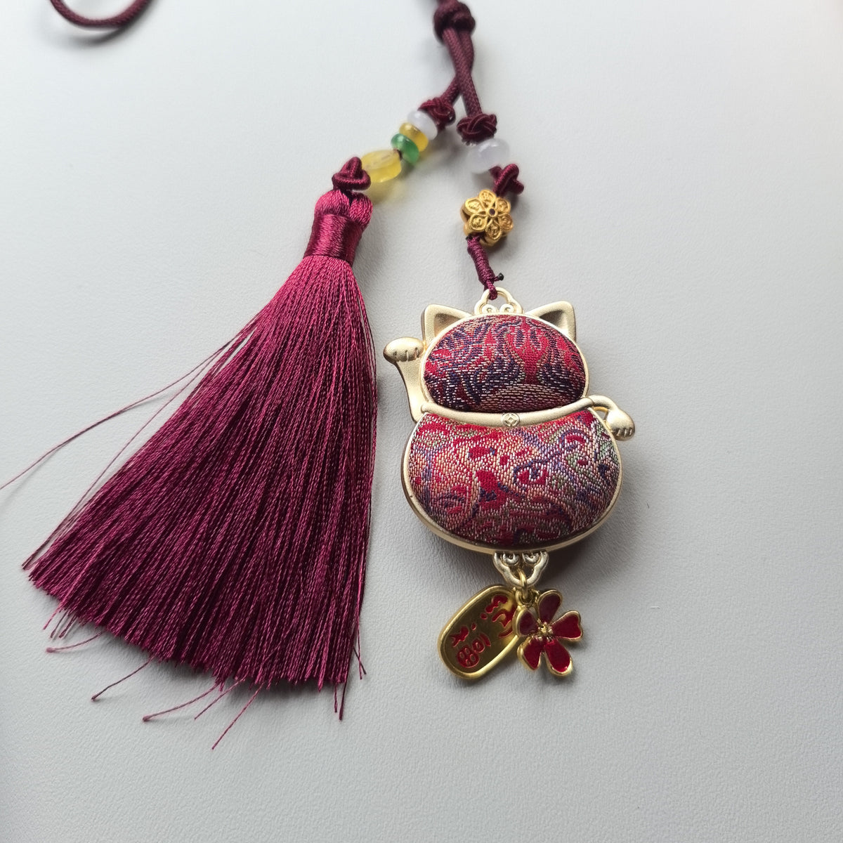 Moonlit Brocade Tassel Charm
